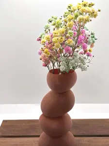 Zen Stacked Stone Vase - Modern 3D Printed Decor