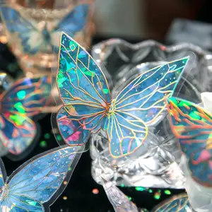 Decorative stickers Butterfly Design Decorative Sticker, 20pcs/Pack Self-adhesive Decor Stickers, DIY Scrapbooking Supplies