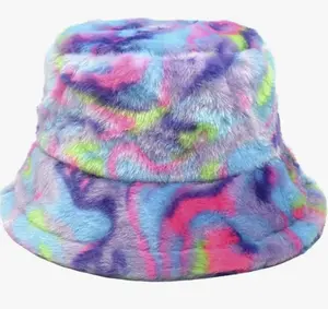 Furry Rainbow Bucket Hat, Pride Month, Festival, Rave, Parade, Gay, Beach, Vacation, Lake, Party, Kawaii, Graphic, Tie Dye, Funky, Retro, VintageGifts for Her, Birthday, Kids, Christmas, Summer, Fun, Funny, Outfits, Clothing Accessories