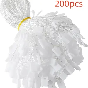 7 Inch 200pcs Black/ white Nylon Hang Tag String Seals Snap Lock Pin Loop Fastener Hook Ties Tag Strings, Easy and Fast to Attach