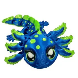 Axolotl 3D Printed Articulating Figurine Articulated