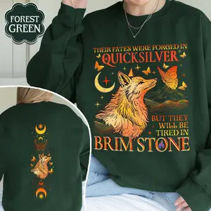 Brimstone Quicksilver Two-sided Sweatshirt, Fae and Alchemy Series Hoodie, Kingfisher Fantasy Book Tee, Gift For Book Lover