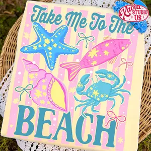 Take Me To The Beach Shirt, Trendy Coastal Summer Shirt, Beach Collage Shirt, Seashells & Starfish Shirt, Trendy Summer