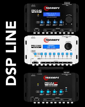 Taramps TS 1200x4 Amplifier Car Audio 1200W RMS 2 Ohms 4 Channels 2 Bridged Channels, Full Range Crossover Fixed RCA/Wire Input - Multichannel Class D