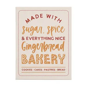 Sincere Surroundings 17" Gingerbread Bakery Wra pped Canvas