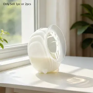 Soft Full Silicone Breast Milk Collector, 80ML Reusable Nursing Cup, Portable Breast Shield with Stand and Scale, Ideal for Travel