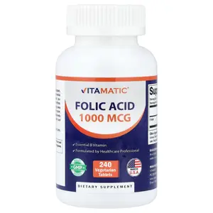 Vitamatic Folic Acid, 240 Vegetarian Tablets (1,667 mcg per Tablet)