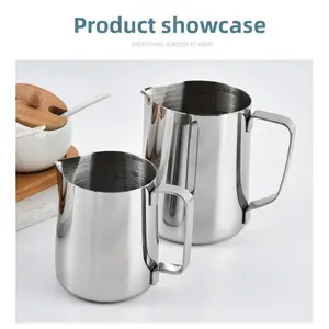 Special Water Kettle Stainless Steel Latte Art Cup with Scale Spout Household Coffee Tool Wholesale Milk Frother