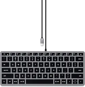 Slim W1 Wired Backlit Keyboard  Illuminated  & USB C Connection  for MacBook Pro, MacBook Air, iPad Pro, iMac and More