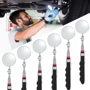 6 Pcs Telescoping Inspection Mirror,Retractable 30 Inch Mechanical Mirror Tool,Under Vehicle Inspection Mirror,Car Visual Reflector,Retractable Under Vehicle Detection Mirror Repair Tool