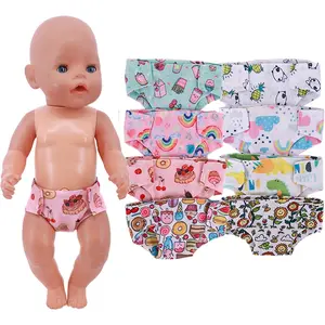8 Styles Doll Diapers Available, Soft Breathable Washable Fabric, Fits 14-18 Inch Dolls, Clothes For Dolls, American Doll Accessories