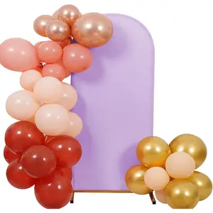 Peomeise 6.6FT Wedding Arch Cover,Lavender Arch Backdrop Cover Stretchy Spandex Backdrop Stand Covers for Birthday Party Ceremony Banquet Decor
