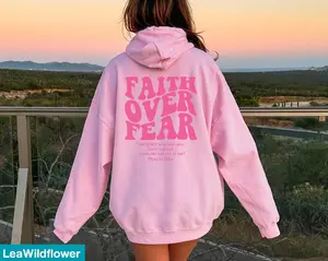 Faith Over Fear Christian Hoodie Bible Verse, Aesthetic Christian Sweatshirts, Jesus Hoodie, Church hoodie, Trendy Hoodie, Religious Hoodie TTS 1 1511x18