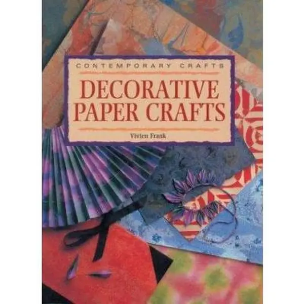 USED Book - Decorative Paper Crafts: Block Print, Stencil, Marbleize, & Fold & Dye - 12 Easy-To-Make Projects (Contemporary Crafts) by Vivien Frank (Paperback) - english