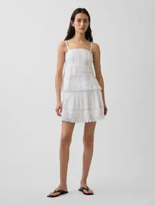Gap Women's Pintuck Lace-Trim Easy Mini Skort