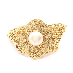 Pre-owned CHANEL Faux Pearl Small Leather Goods Bracelet