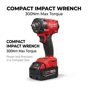 Milwaukee M18 1/2" Mid-Torque Impact Wrench FIW212 18V Cordless Power Tool - 300Nm Nut-Busting Torque Brushless Motor for Automotive Repair & Lug Nuts - High Performance Impact Gun for Mechanics & DIY