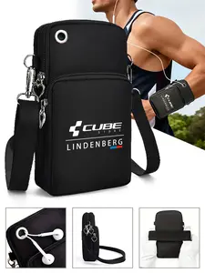 Black Crossbody Phone Bag with HeartShaped Zipper Pulls Multifunctional Small Shoulder Pouch for Travel Daily Use Outdoor Activities Suitable for Teenagers and Adults Unisex Compact Lightweight Design with Adjustable Strap and Multiple Compartments