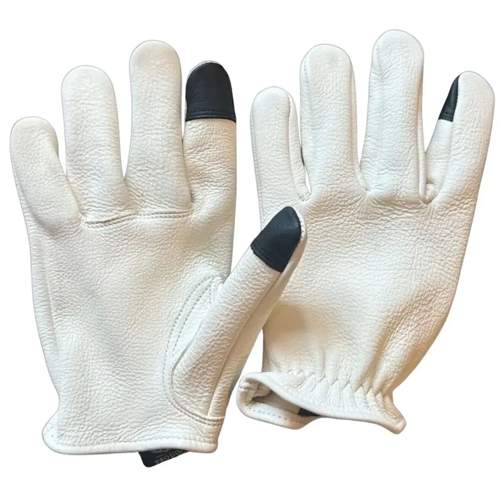 Legendary The Cadbury White Deerskin Short Wrist Touchscreen Gloves