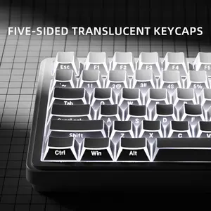 XVX Prism kecaps Shadow Fold Shine-Through Cherry Profile PBT 136-key Keycap Set（only keycap, not include a keyboard）