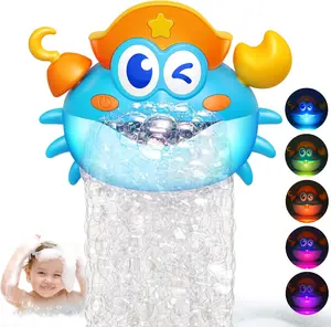 2026 Bath Toys,Light Up Baby Bath Toys Bath Bubble Machine with Colourful RGB Light Great Birthday for Toddler Boys and Girls Tub Toy for Kids Ages 1-3 4-8