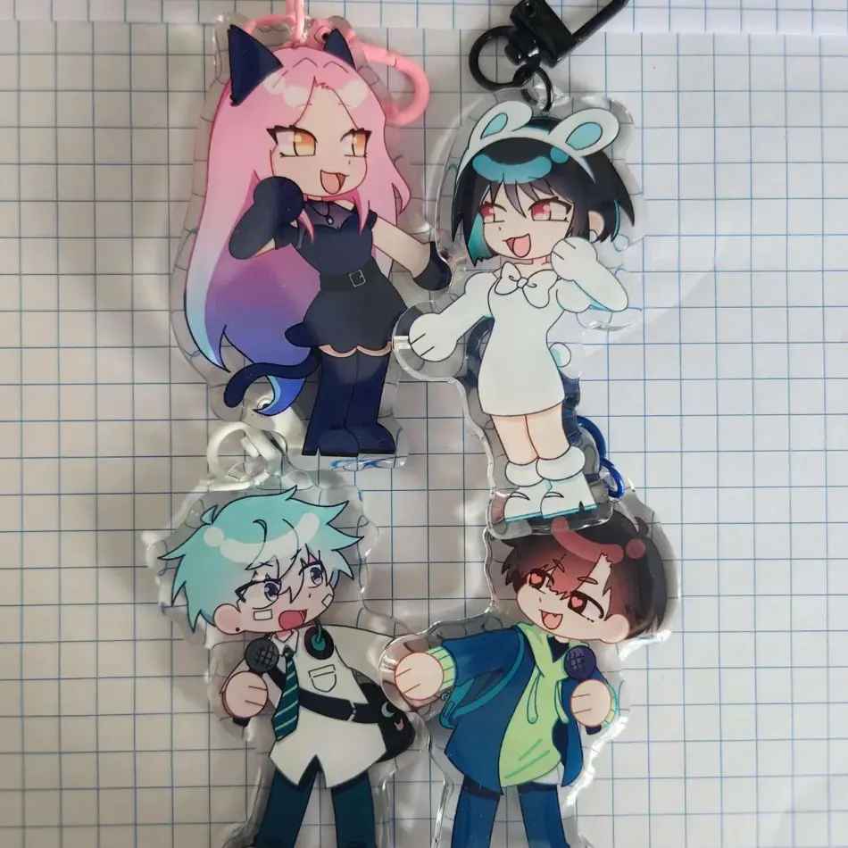 Magnetic Character Charms, Decorative Acrylic Keychain for Bags and Daily Accessories, random 1 pack