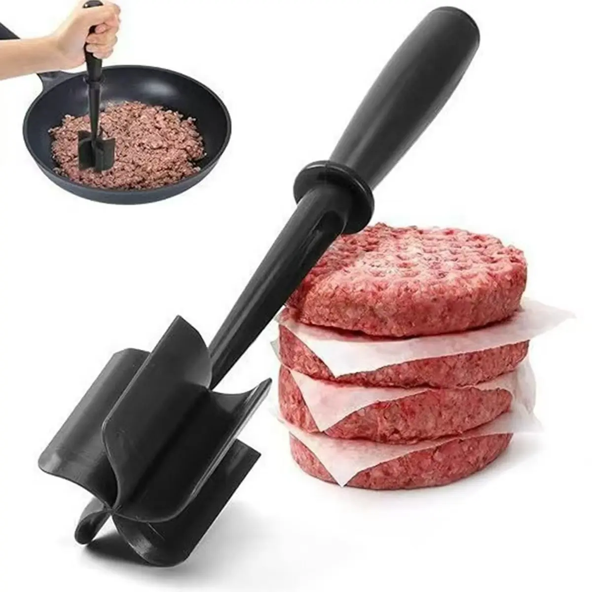 Manual Meat Grinder, Vegetable Salad Chopper, Potato Salad Mixer, Tomato Dicer, Rice Bowl Stirrer, 1pc Kitchen Tool, Durable Kitchenware