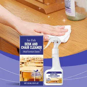 Jue-Fish Desktop Cleaner, Stain Removal Plastic Desk Chair Bookshelf Office Wood Furniture Cleaning Agent, Table Surface Cleanser