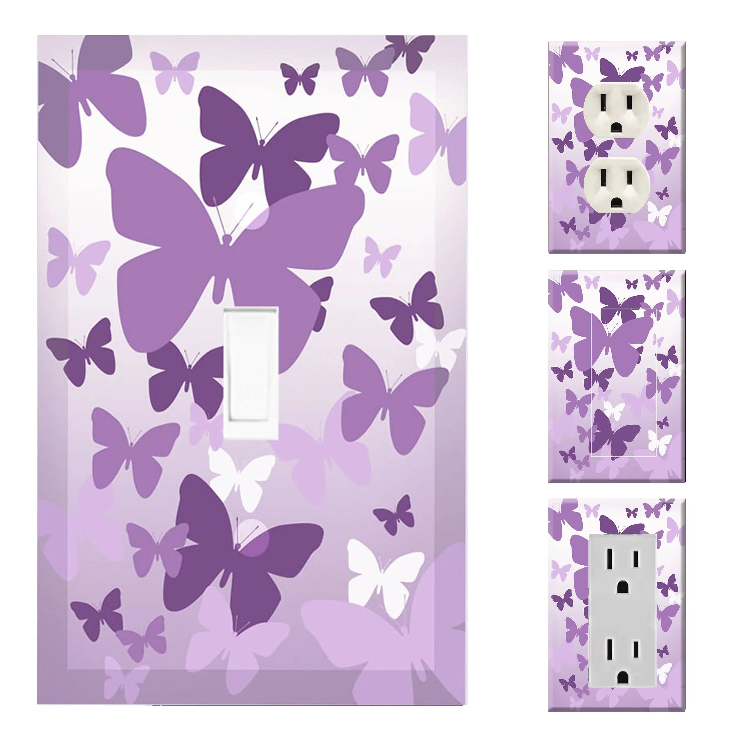 Purple Butterfly Light Switch Cover Purple Butterfly Light Switch Cover