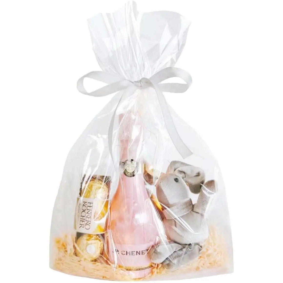 100 count 10 x 14 Inches Clear Cellophane  Bags with 3.1 Inches  Twist Ties,  for Goodies, Party Favors, and Holiday Gifts Wrapping