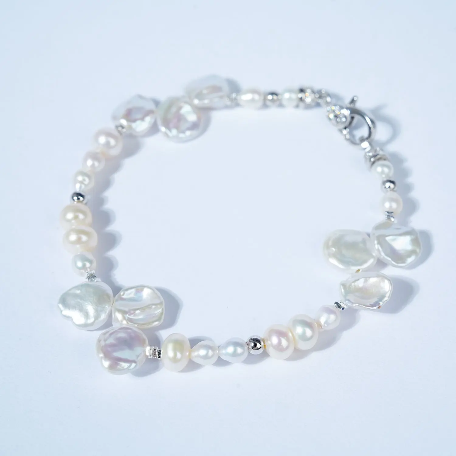 Classic 3-10mm Round Natural Freshwater Single Strand Bracelet (nyc013-18) - Closed Clasp, Men/Women Unisex Fashion Jewelry, Adult All-Seasons Gift