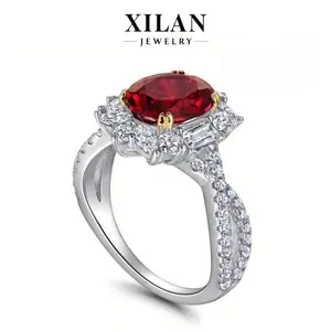 Adjustable Ring with Synthetic Red Gemstones for Women Elegant Jewelry for Daily Wear Wedding and Anniversary Gift Simple Rotating Openwork Engagement Ring princess rings dragon garnet ring