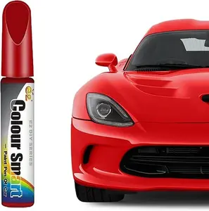 Colour Smart Car Touch Up Paint Pen Red 12ml for Scratch Repair on Plastic Roofs Doors Hoods Bumpers Durable Waterproof Automotive Touch Up Paint