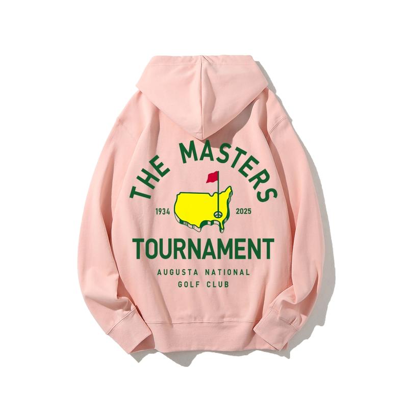 THE MASTERS Golf Hoodie – Creative & Versatile Cotton Pullover, Golf Pattern Sweatshirt for Men & Women, Street Retro & Outdoor Sports, Y2K Style
