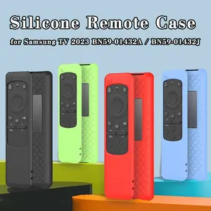 Durable Protective Silicone Remote Control Cover for Samsung TV, Non-Slip Handle, Raised Buttons Design, Protruding Buttons, Compatible with Bn59-01199f & More Models