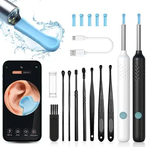 1pc Ear Wax Remover Took Kit, Otoscope Ear Wax Remover & 5 Extra Spoons & 8 Manual Ear Pick Tool, Portable Ear Cleaning Tool Kit, Earwax Remover