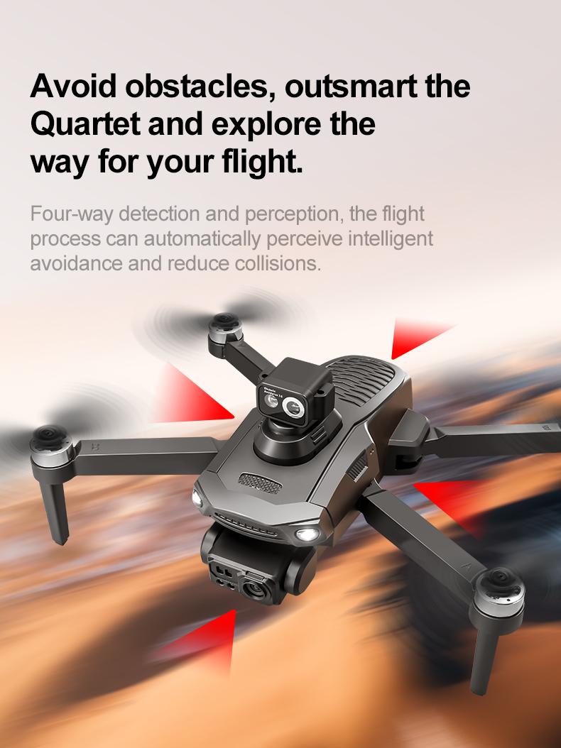 YCMDCGIE 4K ESC Camera Drone with Brushless Motor, Upgraded 4.5-Inch Screen, Foldable Drone, AI Obstacle Avoidance, GPS Smart Return, Gesture Photography, Intelligent Follow, Custom Waypoint Flight, Dual Battery with 50 Minutes Endurance