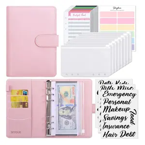 Budget Binder, Money Saving Binder with Zipper Envelopes, Cash Envelopes and Expense Budget Sheets for Budgeting