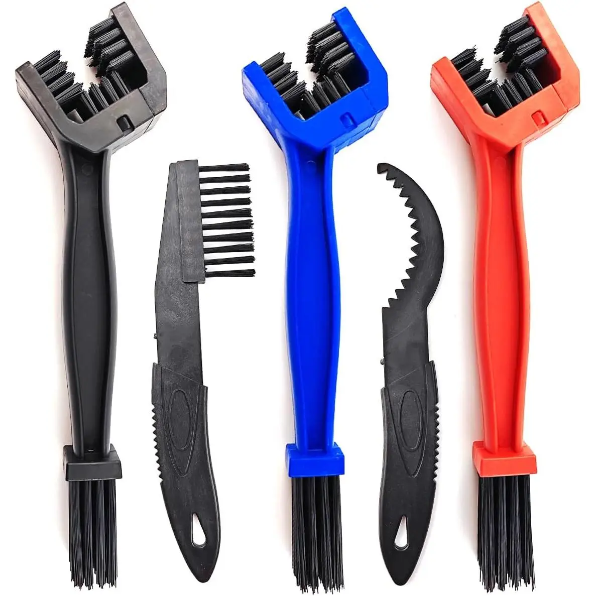 Royhoo 5PCS Quick-Clean Multi-Use Bicycle Chain Cleaning Tool Set - Crankset Scrubber, Motorcycle Washer for BMX, Mountain Bikes, Bicycling, Sprockets, Basic Daily Maintenance, Dirt Bike Accessories