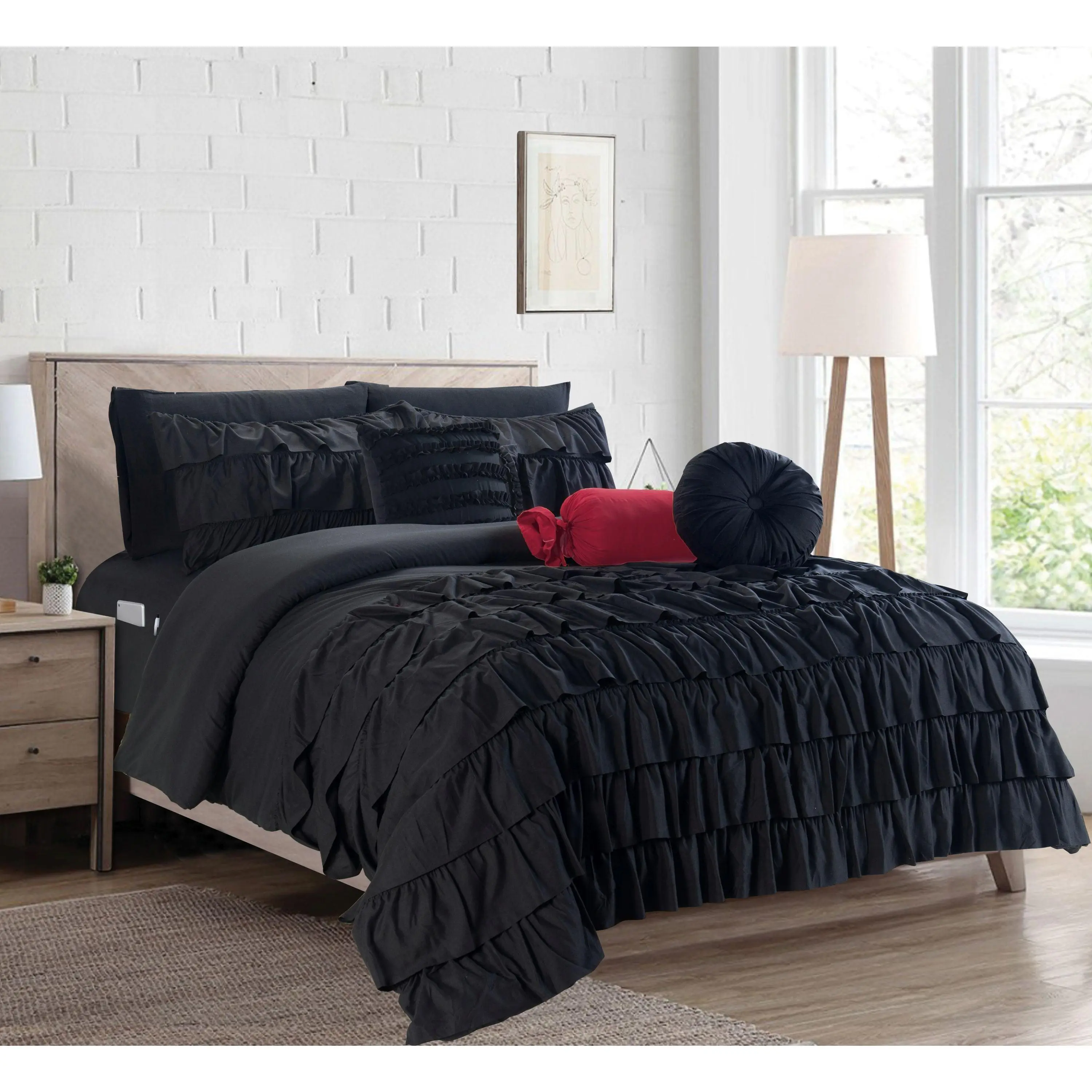 Elegant Comfort 10-Piece Cinderella Comforter Set – Dreamy Print with 4-Piece Sheet Set & Double Sided Storage Pockets