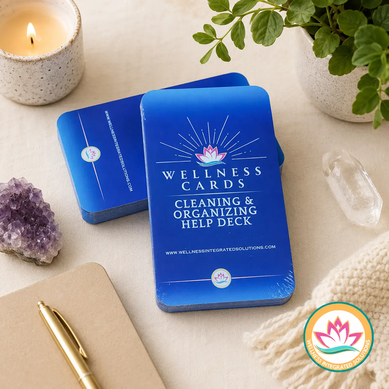 Wellness Cards-Cleaning & Organizing Help Deck - 19 Activity Cards