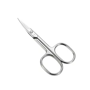 Premium Manicure Scissors Multi-purpose Stainless Steel Cuticle Pedicure Beauty Grooming Kit for Nail, Eyebrow, Eyelash, Dry Skin Curved Blade 3.5 inch