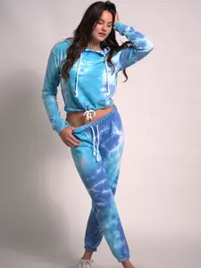 Women's Tracksuits Sweatshirt Hoodie Tie Dye Outfit Joggers Two Piece Set Womenswear Comfort Long Sleeve Cotton Overalls Casual matching  set  outfit