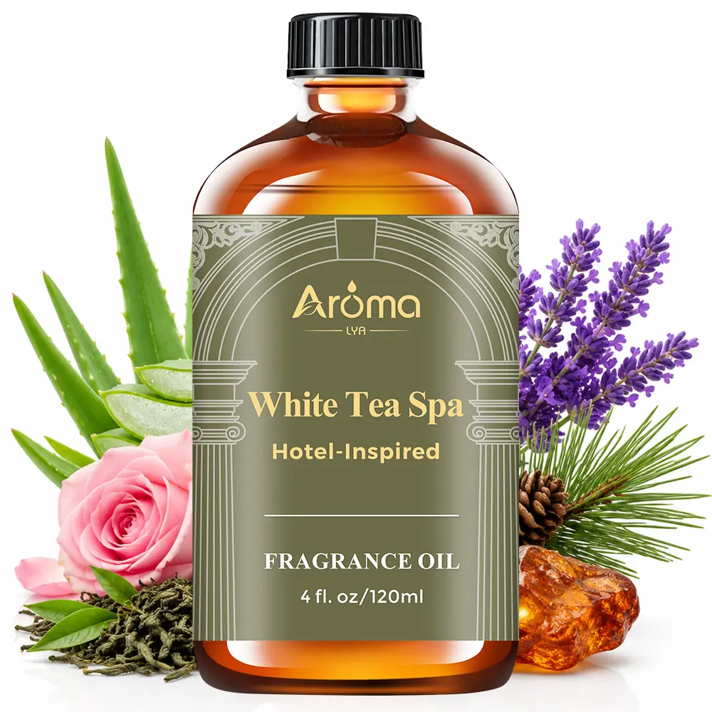 Hotel Diffuser Oil 120ml- White Tea Spa Aloe vera, Rose, Lavender, Pine Fragrance Oil- Aromatherapy Scented Oils for Diffusers Air conditioner filter