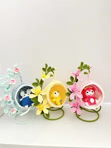 Crochet Hanging Chairs, Crochet Hanging Baskets for doll, Crochet Roses, Crochet Flowers, Handmade Flowers, Knitted Roses, Crochet Gifts