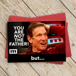 You Are Not The Father But - Write Something For Your Foster Dad Godfather Stepfather Card, Birthday Gift Card For Him, Father's Gift By Him