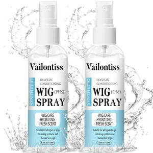 Wig Leave-In Spray with Coconut Oil, Hydrating Scent, Anti-Frizz Curl-Defining Hair Care Spray, Easy to Comb, Cleans and Extends Wig Lifespan, Soft and Refreshing Hair Care Product for Women