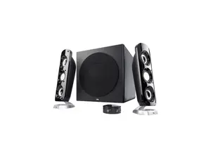 Cyber Acoustics CA-3908 2.1 Multimedia Speaker System with Subwoofer, 92 Watts Peak Power, Deep Bass, Perfect for Music, Movies, and Games on Desktops, Laptops, Consoles