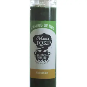 Mama Toki's Camino De Oro Candle | Dressed for Road Opening, Success & Protection | Manifest New Blessings — Add to Cart Buy Now | Block Remover + Energy Aligner + Opens Doors