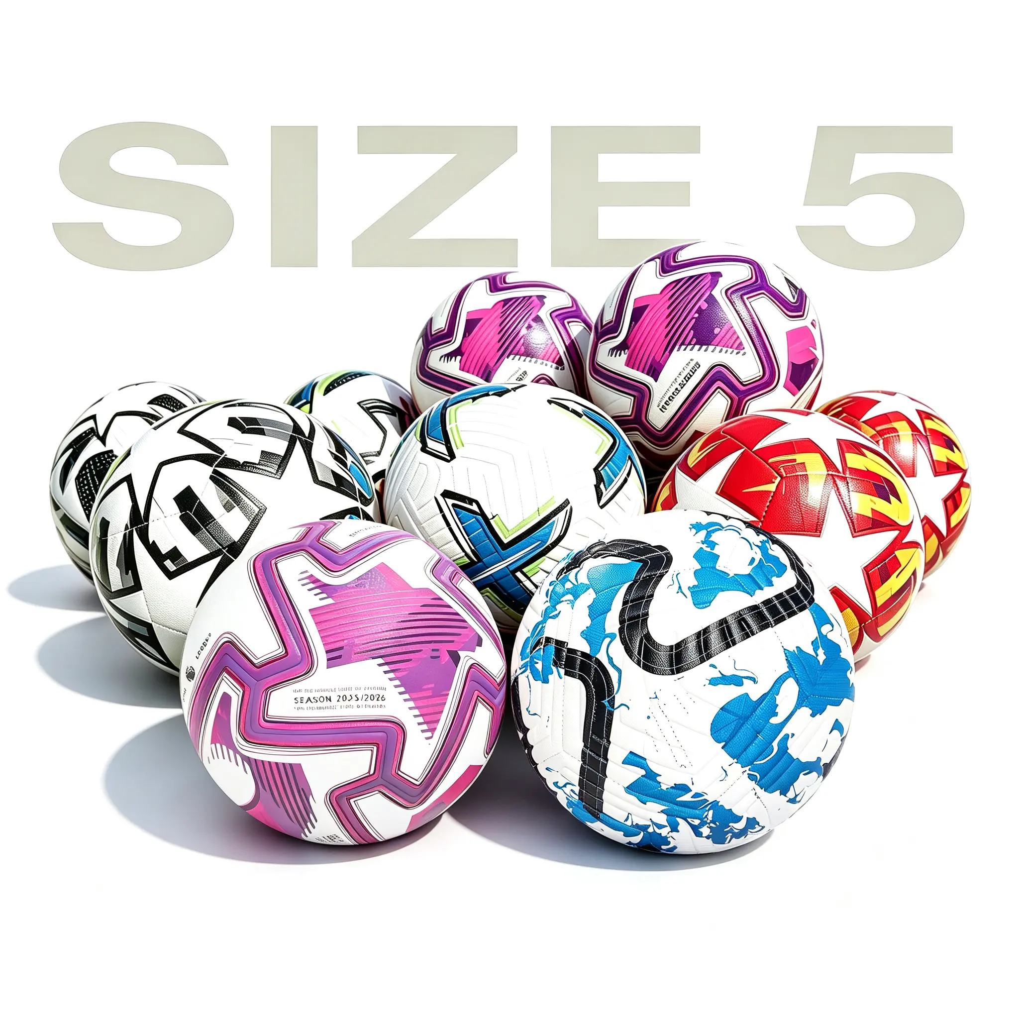 26 Size 5 Professional Seamless Football for Training, Sports & Outdoor Ball Sports Activities,5 Size PU Football, Entertainment TrainingBall, Suitable for Teens and Adults, IncludesNet Bag, Pump,Needles, Soccer Balls,Football Equipment,soccer header